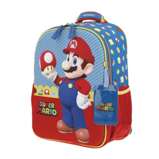 Alternative view of Mochila chica azul mario bros mush