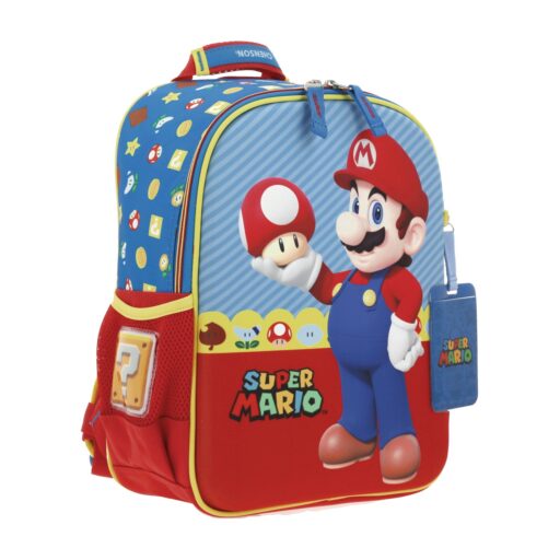 Mochila chica azul mario bros mush - Image 6