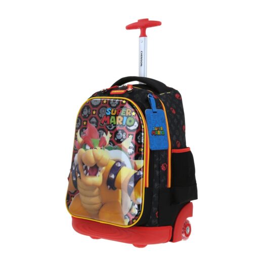 Alternative view of Mochila con ruedas grande negro mario bros rewo