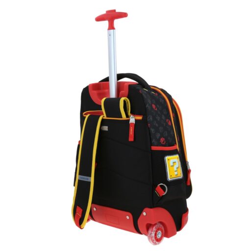 Mochila con ruedas grande negro mario bros rewo - Image 5
