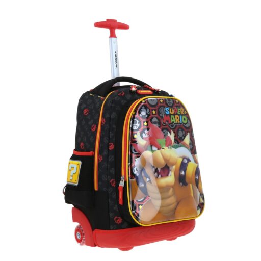 Mochila con ruedas grande negro mario bros rewo - Image 6