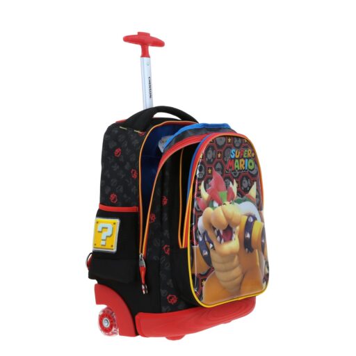 Mochila con ruedas grande negro mario bros rewo - Image 7