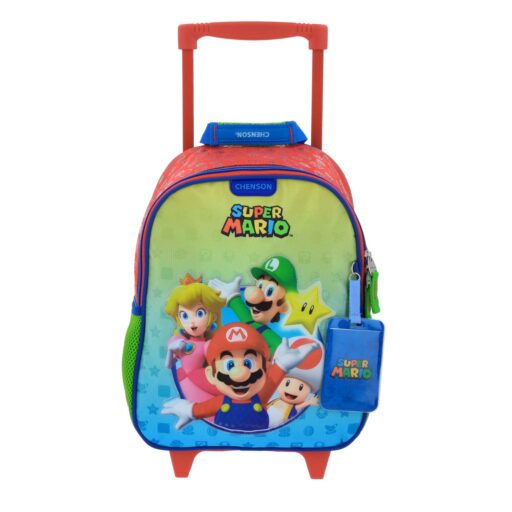 Mochila Con Ruedas Chica Rojo Mario Bros Yoin