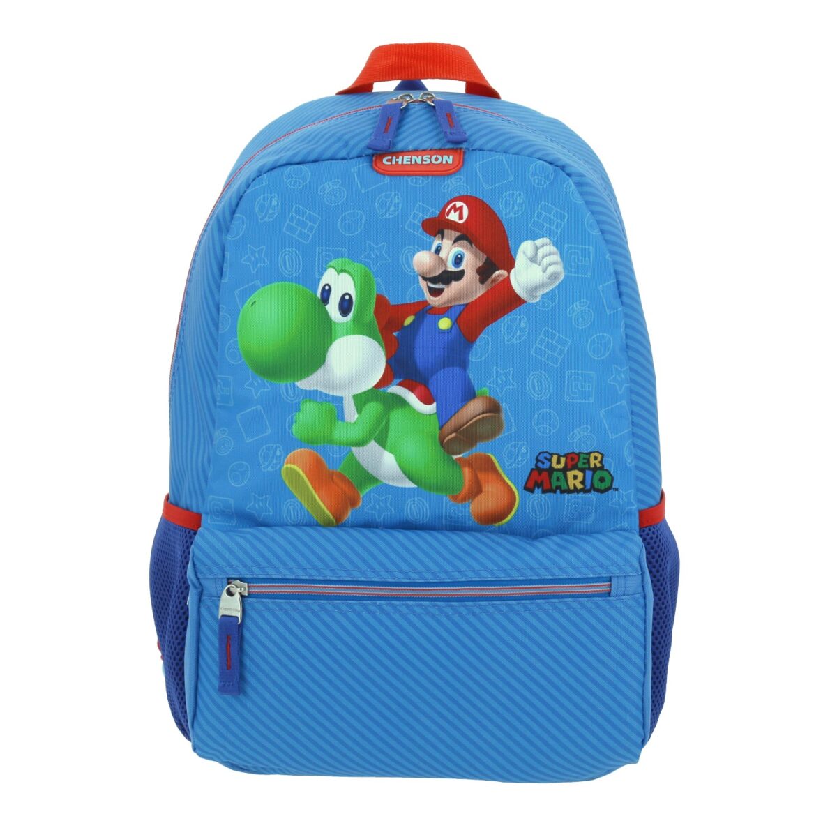 Mochila Grande Azul Mario Bros Oshi