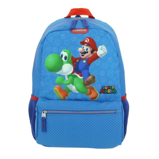 Mochila Grande Azul Mario Bros Oshi