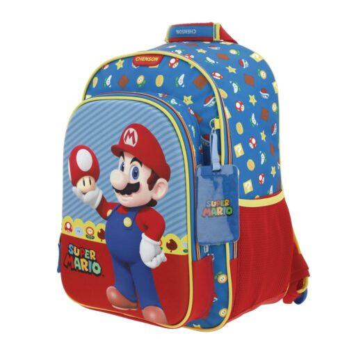 Alternative view of Mochila Chenson Azul Mario Bros Mush