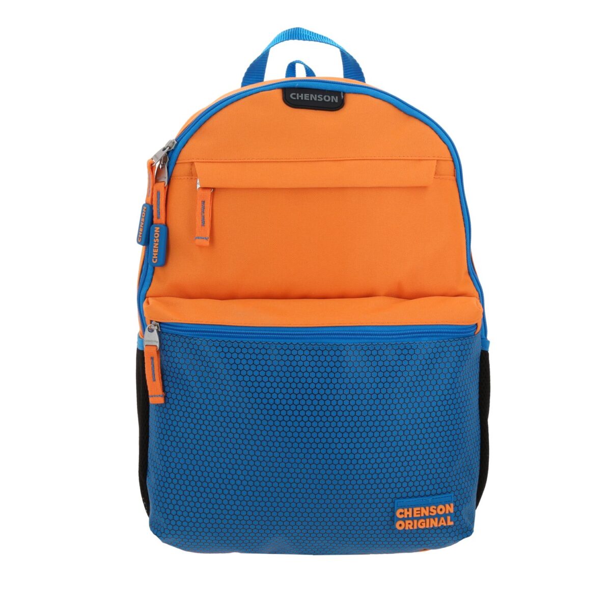 Mochila Grande Azul Con Naranja Chenson Original Chuasen