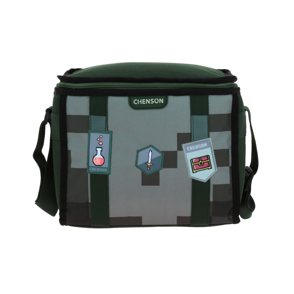 Lonchera Chenson Verde Con Dise?o Pixeleado Original Pixels