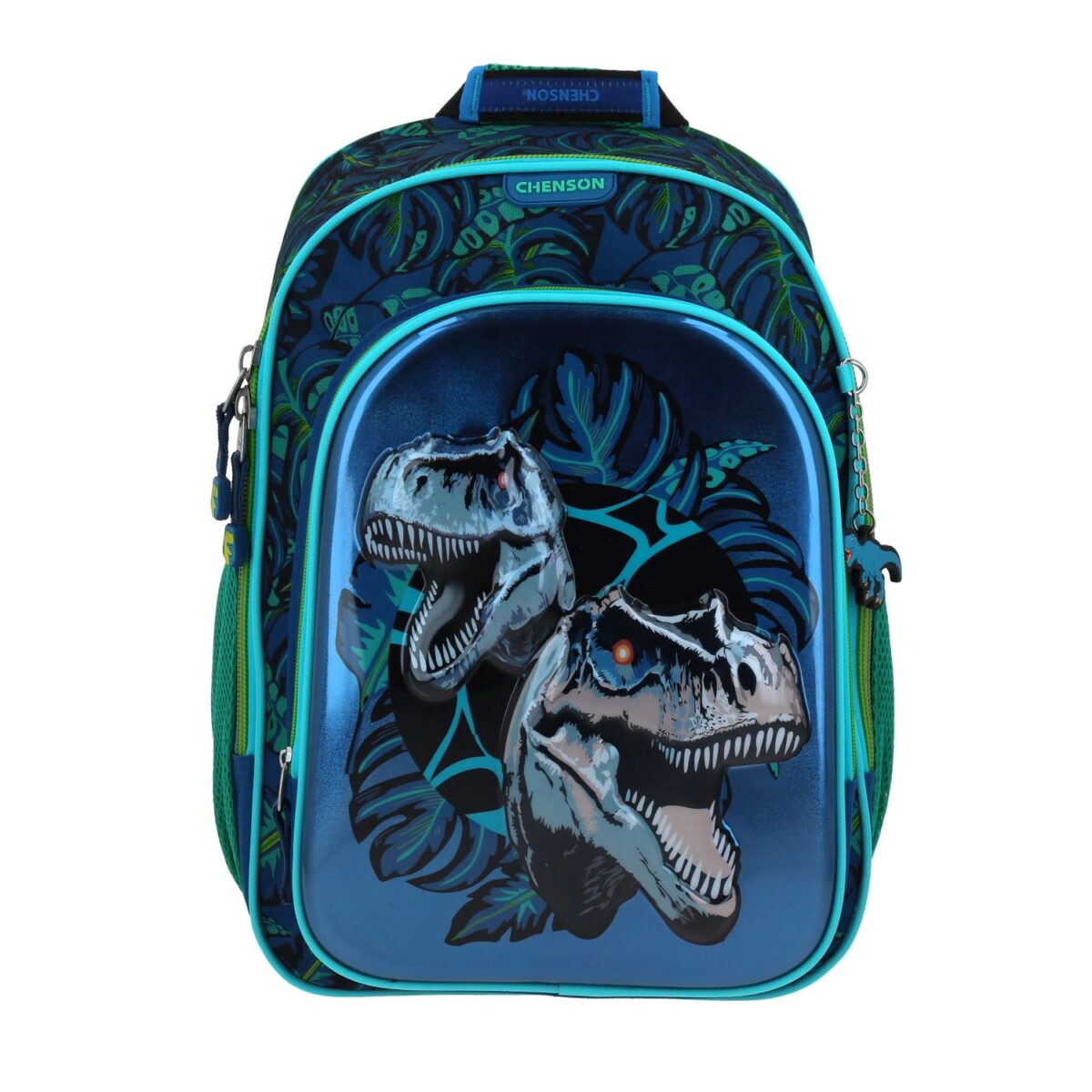 Mochila Grande Chenson Azul Dinosaurios 6D Original Raptors