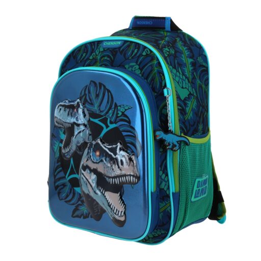 Alternative view of Mochila Grande Chenson Azul Dinosaurios 6D Original Raptors