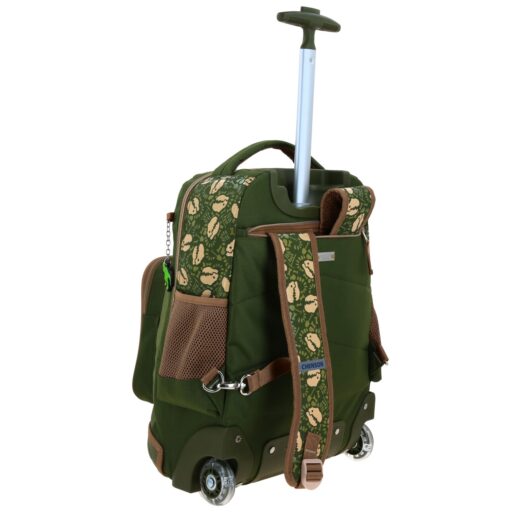 Mochila Con Ruedas Chenson Verde Militar Diseño Dinosaurio SAGAZ - Image 3