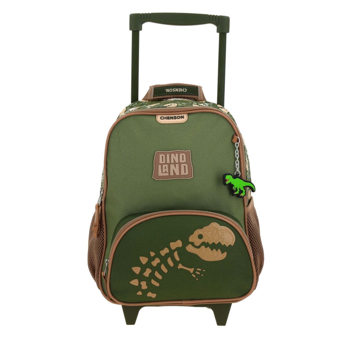 Mochila Kinder Con Ruedas Chenson Verde Dinosaurio SAGAZ