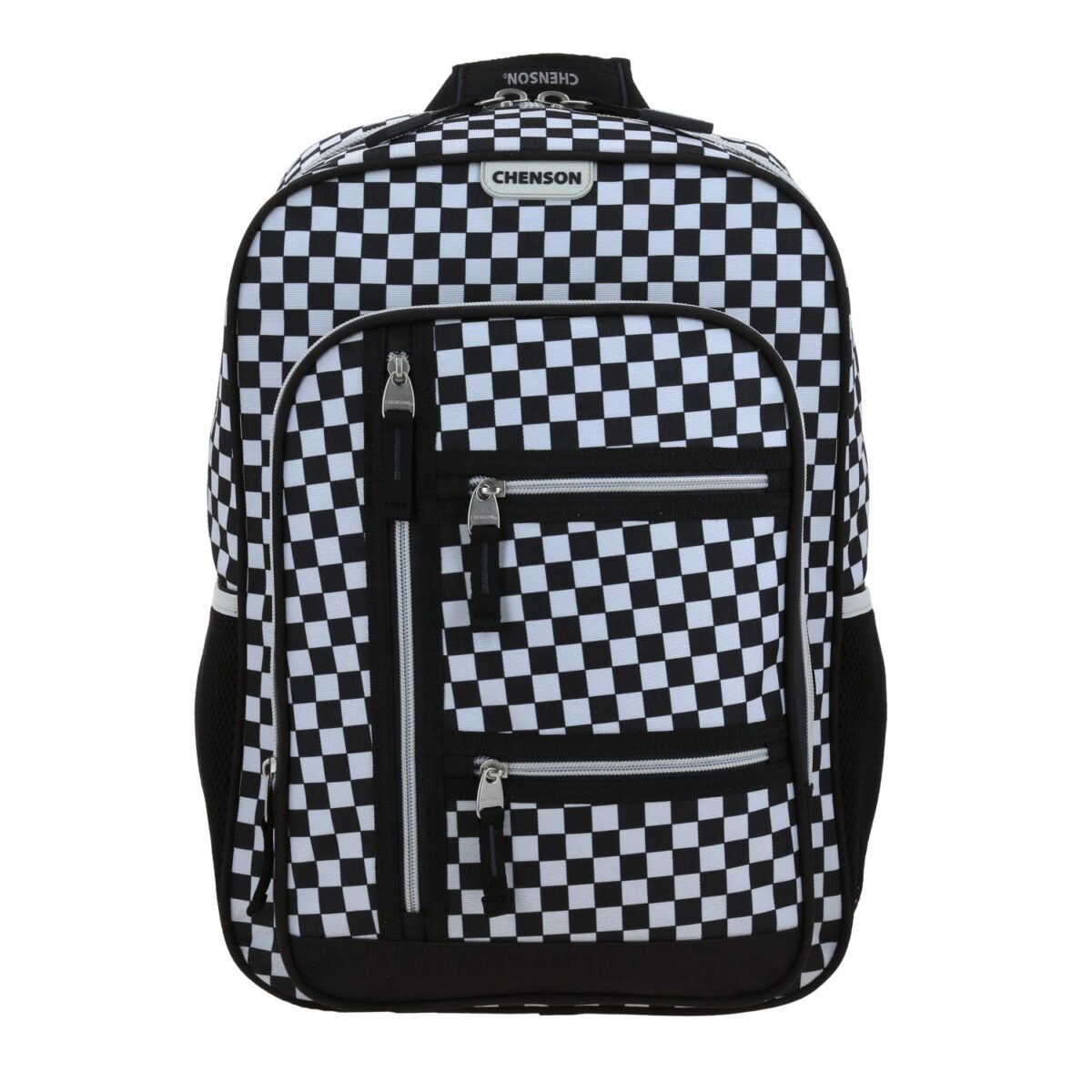 Mochila Grande Lapicera Negra a Cuadros