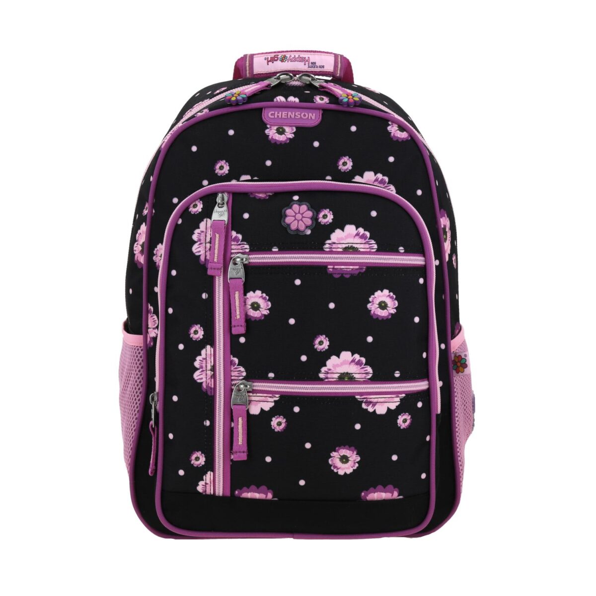 Mochila Grande Chenson Color Negro Happy Girl Suji