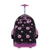 Mochila Con Ruedas Chenson Color Negro Happy Girl Suji