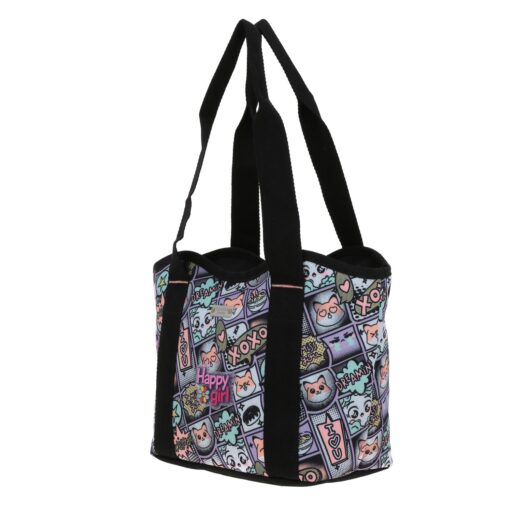 Lonchera Chenson Negra Multicolor Happy Girl Mixco - Image 5