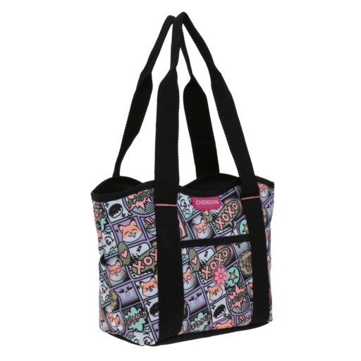 Lonchera Chenson Negra Multicolor Happy Girl Mixco - Image 6
