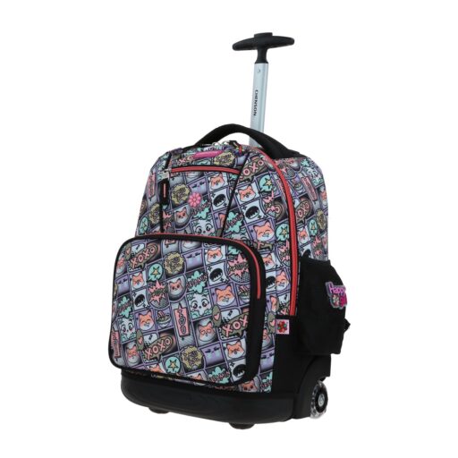 Alternative view of Mochila Con Ruedas Chenson Negra Multicolor Happy Girl Mixco