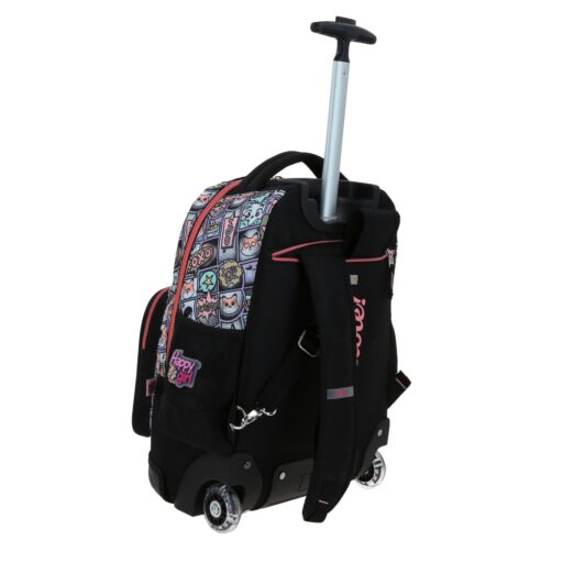 Mochila Con Ruedas Chenson Negra Multicolor Happy Girl Mixco - Image 3