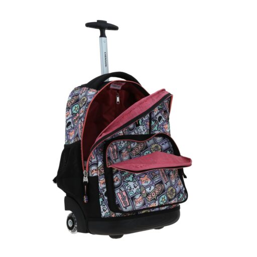 Mochila Con Ruedas Chenson Negra Multicolor Happy Girl Mixco - Image 7