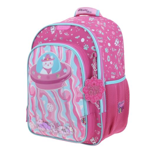 Alternative view of Mochila Grande Chenson Rosa Gatito y Confeti Happy Girl AJUA
