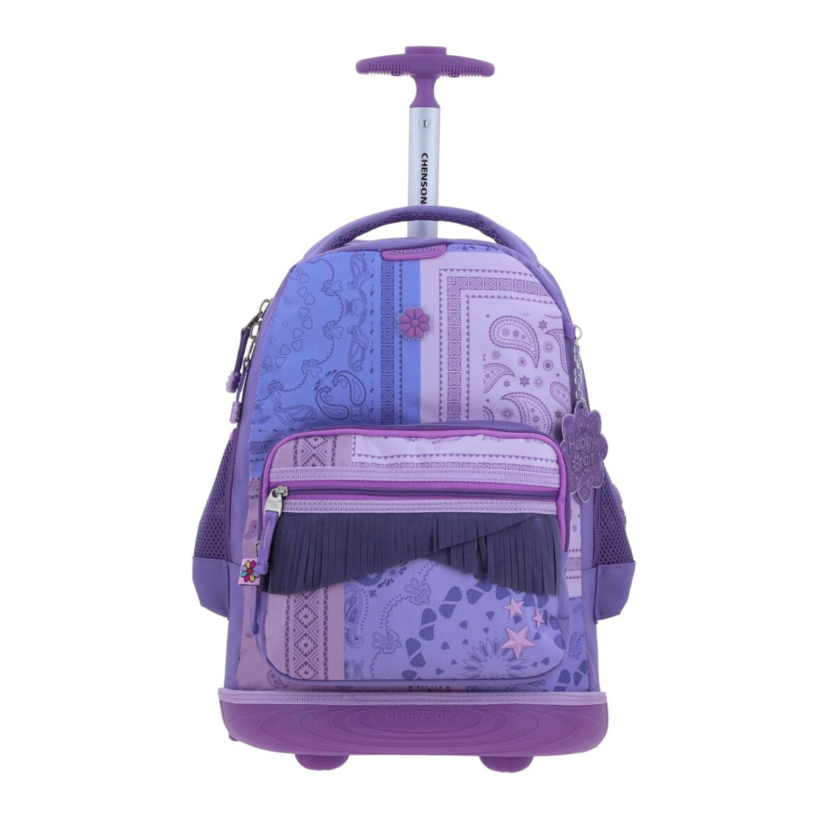 Mochila Con Ruedas Chenson Morada Happy Girl Cowli