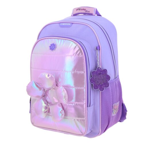 Alternative view of Mochila Grande Chenson Lila Brillante Dise?o con Flor Happy Girl Flof