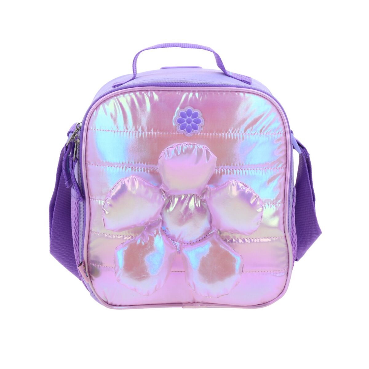 Lonchera Chenson Lila Brillante Dise?o con Flor Happy Girl Flof