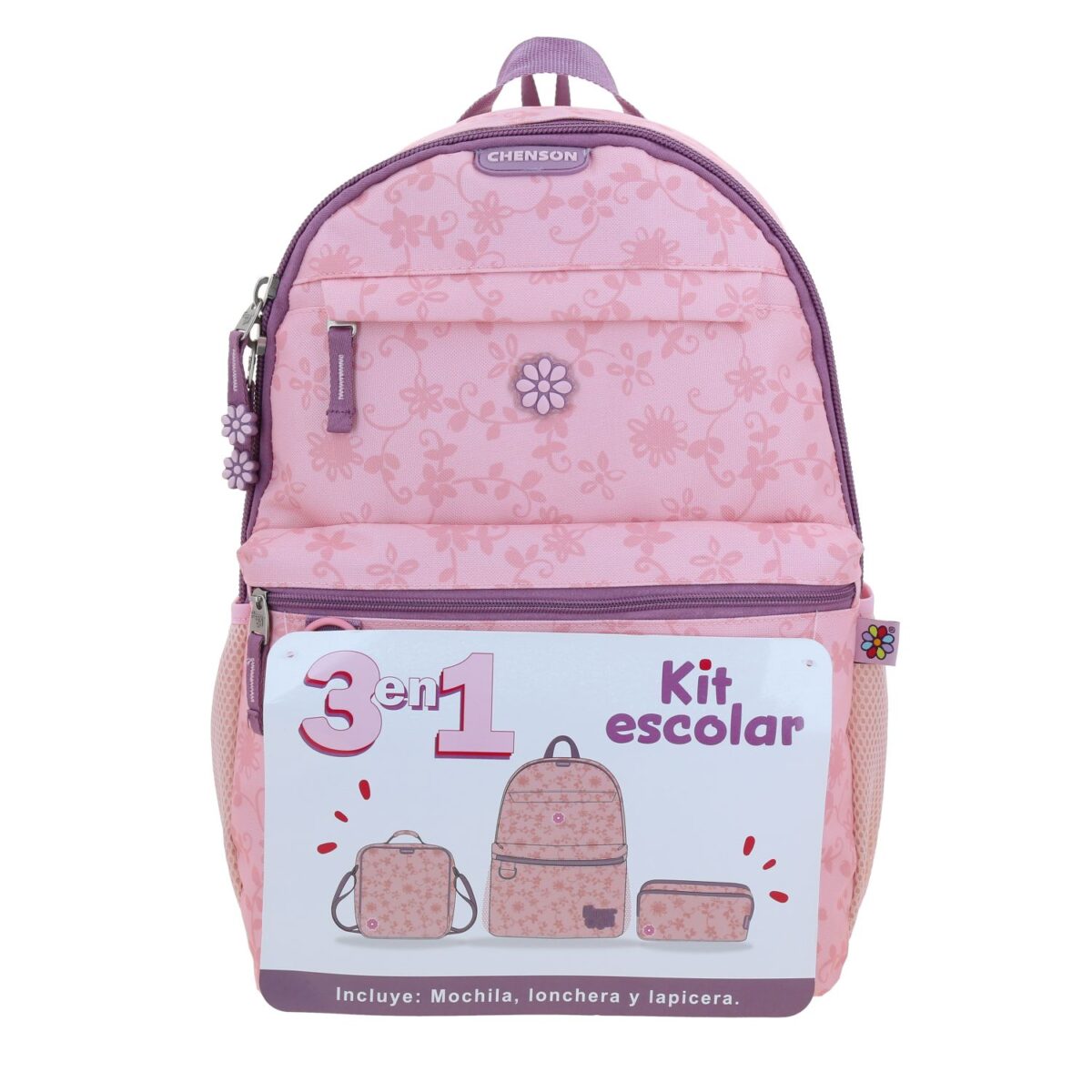 Kit Escolar Chenson Rosa Happy Girl Rosa Keti