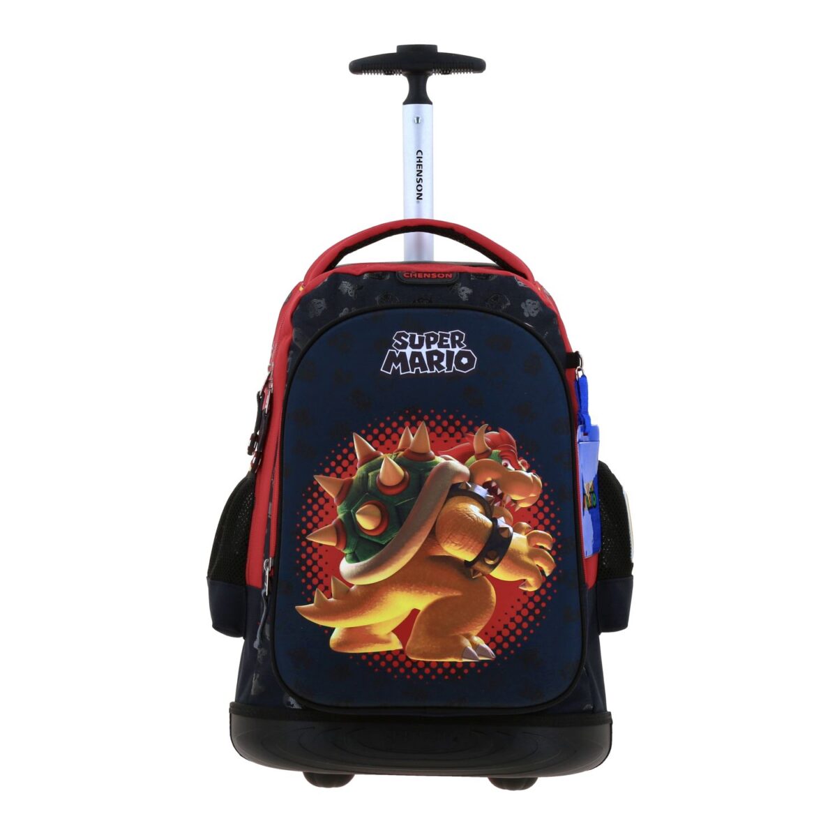 Mochila Con Ruedas Chenson Negra Bowser en 3D Mario Bros