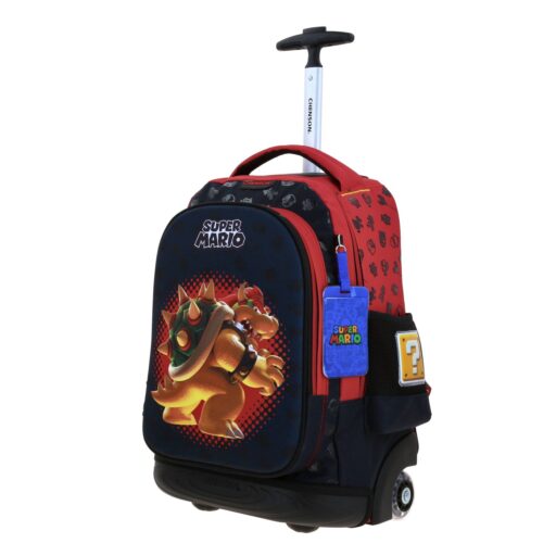 Alternative view of Mochila Con Ruedas Chenson Negra Bowser en 3D Mario Bros BOWIE