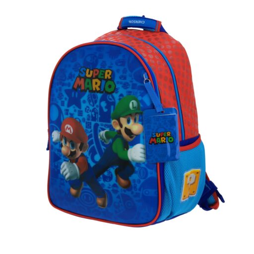 Alternative view of Mochila Grande Chenson Azul Mario y Luigi Mario Bros Esqueip