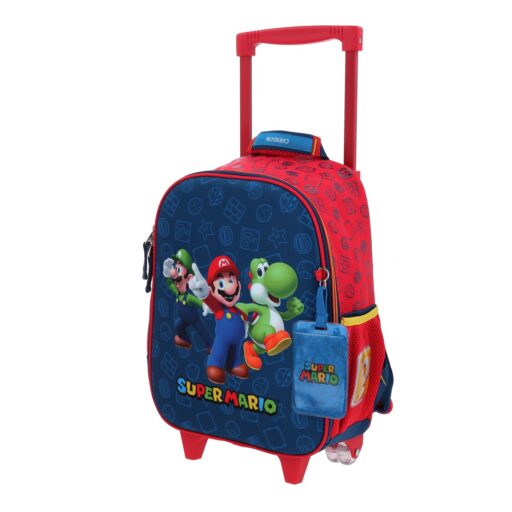 Alternative view of Mochila Kinder Con Ruedas Chenson Azul Marino con Rojo Mario Bros GRONSHI