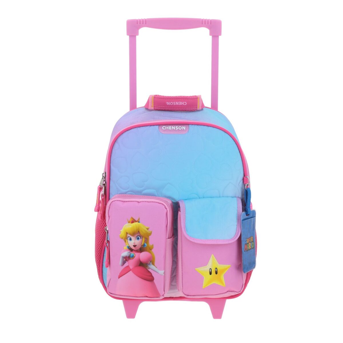 Mochila Kinder Con Ruedas Chenson Mario Bros Peach