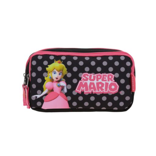 Lapicera Chenson Negra Princesa Peach Estampado de Lunares LOLY