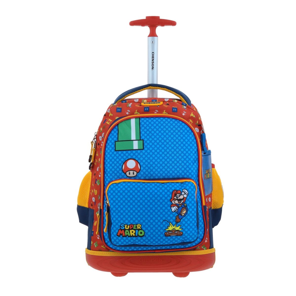 Mochila Con Ruedas Chenson Azul Mario Bros Onder