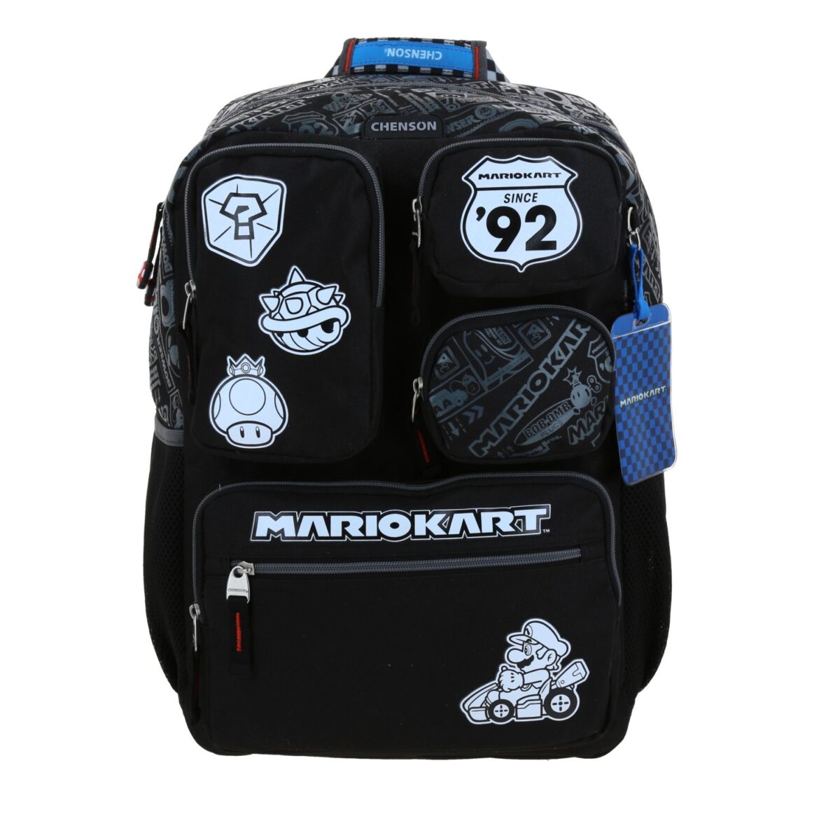 Mochila Grande Chenson Negra Mario Bros