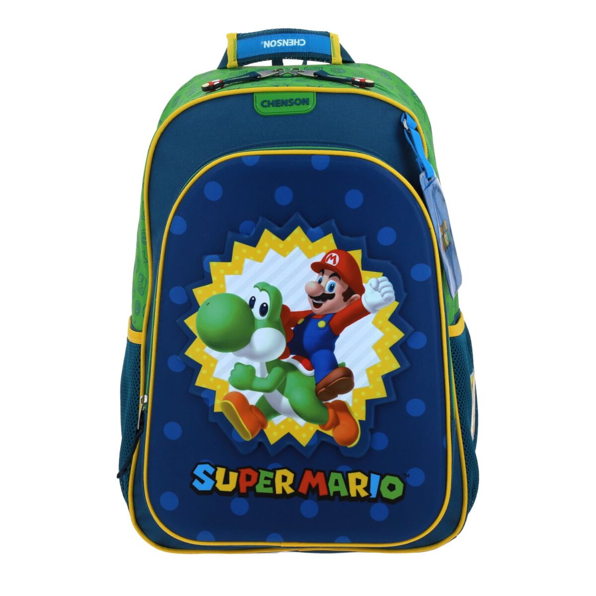 Mochila Grande Chenson Color Verde Mario Bros