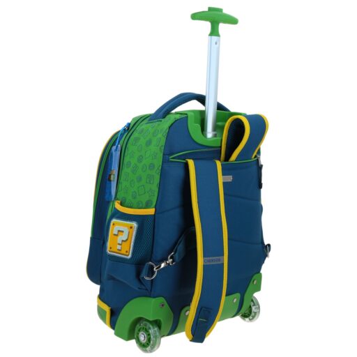 Mochila Con Ruedas Chenson Color Verde Mario Bros - Image 3