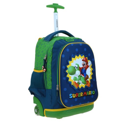 Mochila Con Ruedas Chenson Color Verde Mario Bros - Image 6