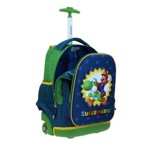 Mochila Con Ruedas Chenson Color Verde Mario Bros - Image 7