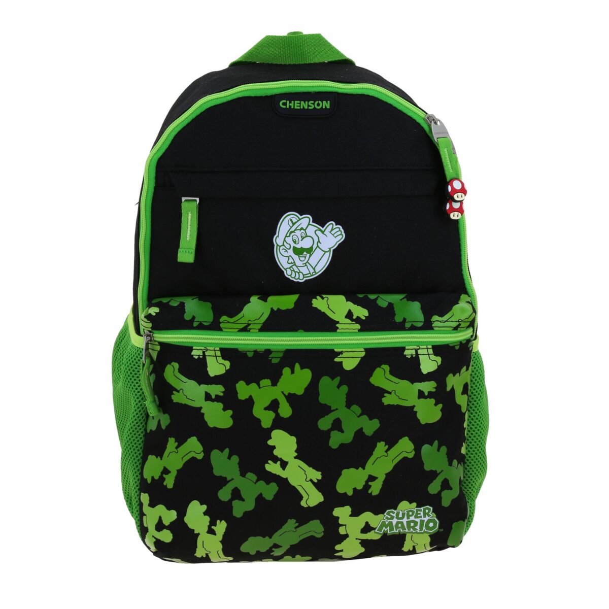 Mochila Grande Chenson Color Verde Mario Bros
