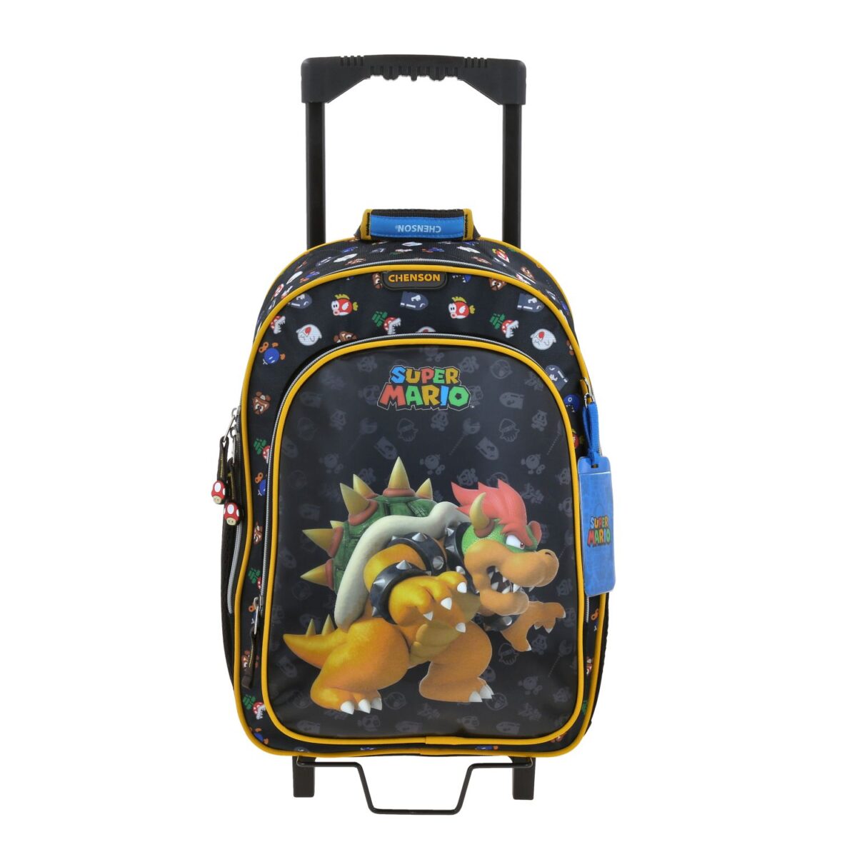 Mochila Con Ruedas Chenson Negro Mario Bros Bowser