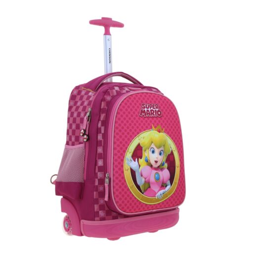 Mochila Con Ruedas Rosa Chenson Princesa Peach Mario Bros BARB - Image 6
