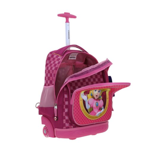 Mochila Con Ruedas Rosa Chenson Princesa Peach Mario Bros BARB - Image 7