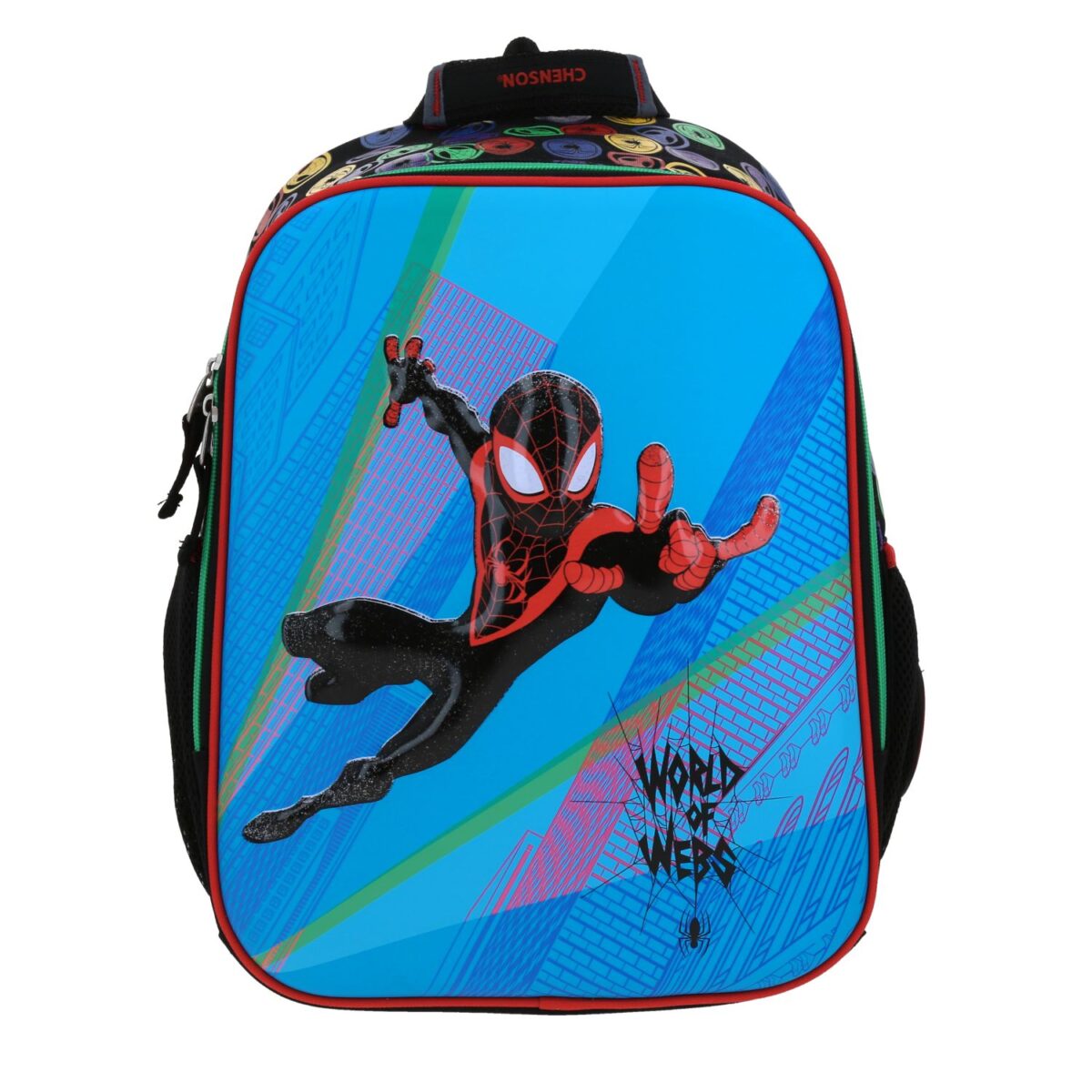 Mochila Kinder Chenson Miles Morales Azul y Negro Feiquer