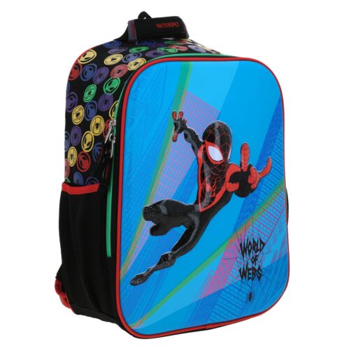 Mochila Kinder Chenson Miles Morales Azul y Negro Feiquer - Image 6