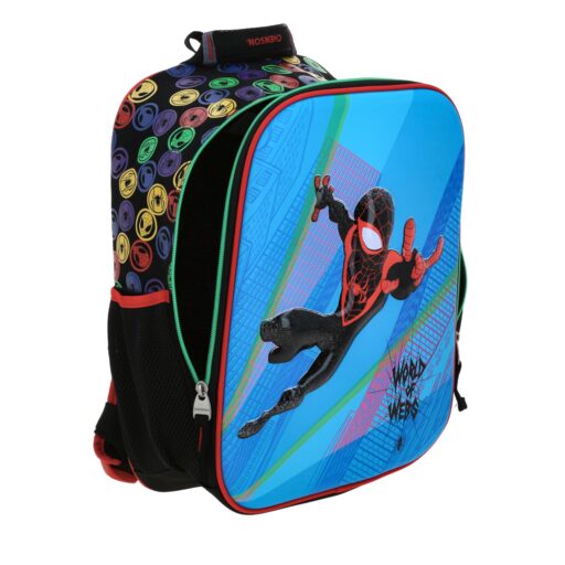Mochila Kinder Chenson Miles Morales Azul y Negro Feiquer - Image 7