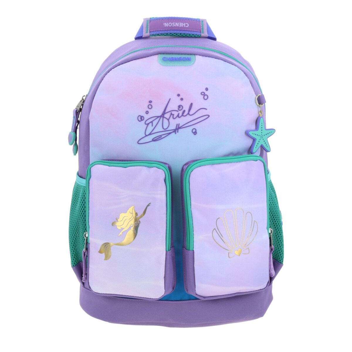 Mochila Grande Chenson Azul y Verde Princesa Ariel