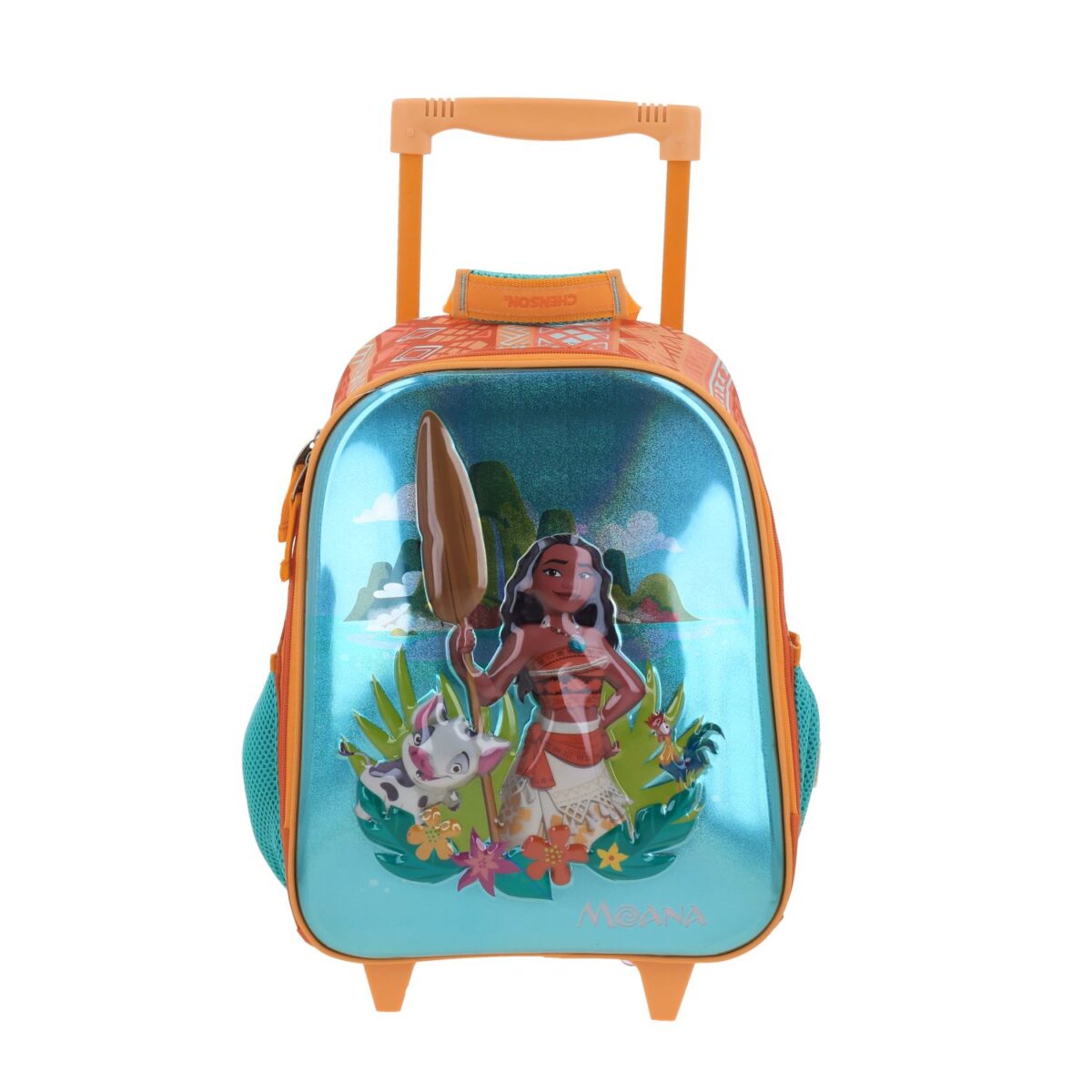 Mochila Kinder Chenson Con Ruedas Naranja Moana
